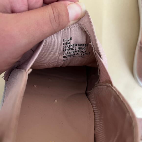 Kate Spade Lillie Pink Suede Ruffle Slip-On Sneakers Leather Upper Size 8.5 - Picture 11 of 14